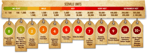Shades of Chilli & The Scoville Rating